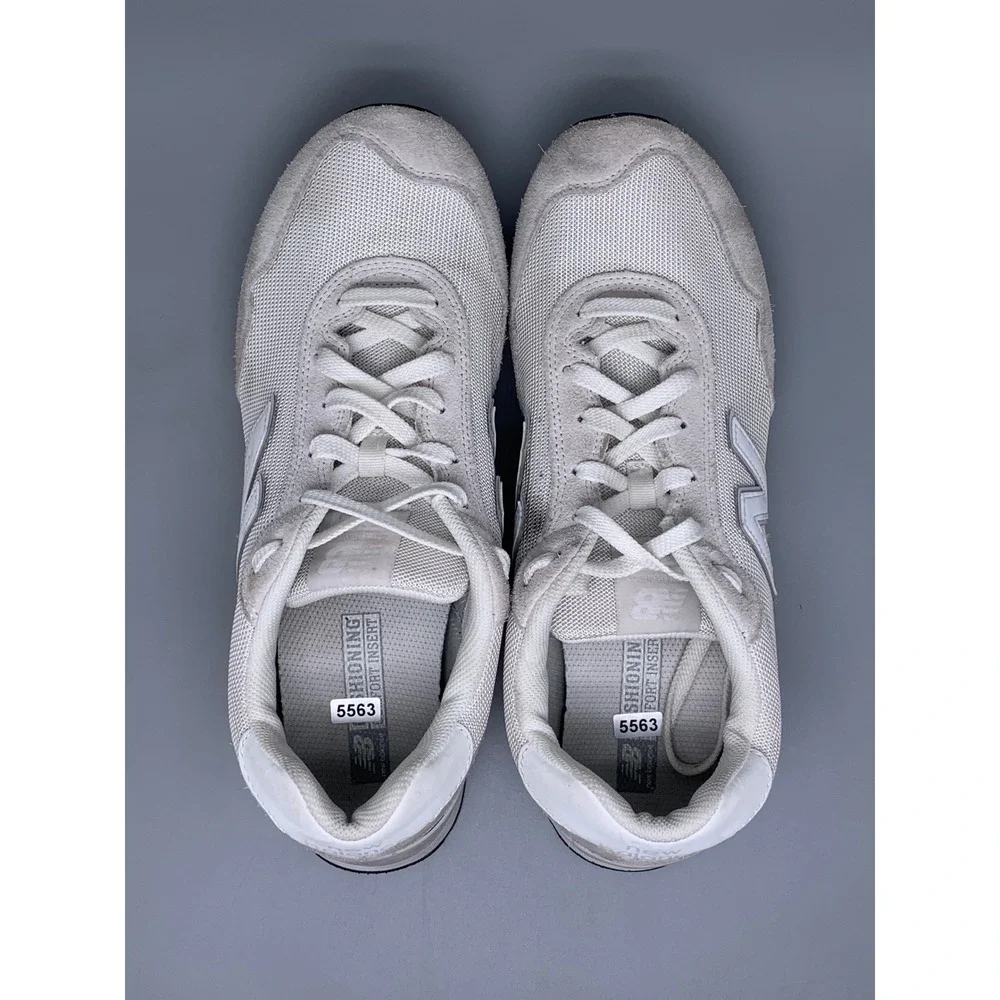 New Balance 515 White Gray Lifestyle Running Shoes ML515WHT Men's Sz 12